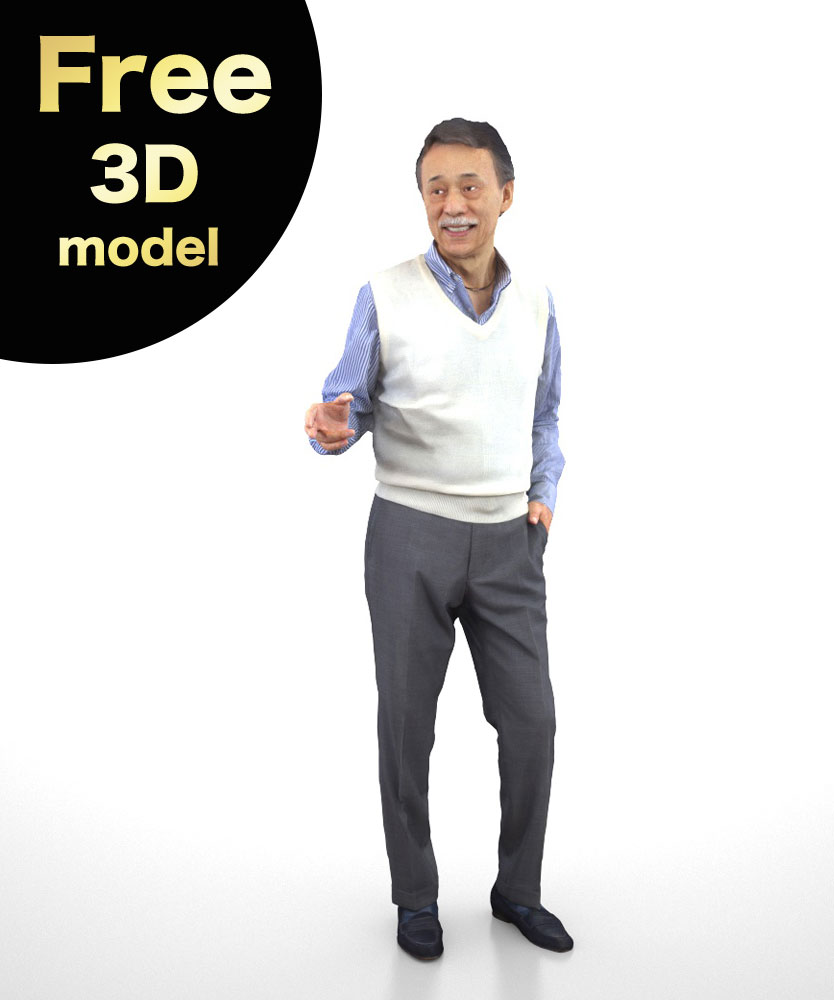 Free 3d Model 049 Ken Ddd Asian 3d People