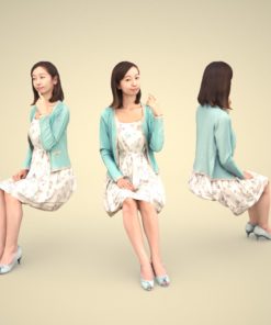 asian-3Dmodel-japan-woman-siting