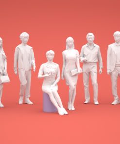 LOW-Polygon-3D-people-set