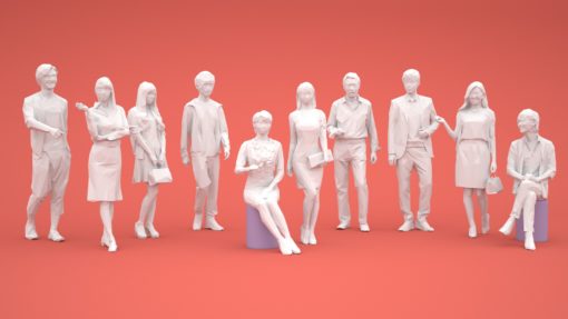 LOW-Polygon-3D-people-set