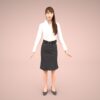animation-3Dmodel-Human-asian-casual-woman