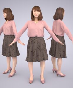 Animation-3Dmodel-Human-Asian-casual-woman