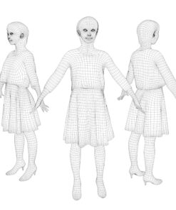 wireframe-3Dmodel-PEOPLE-asian-casual