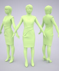 Animation-3Dmodel-Human-Asian-casual-woman