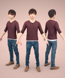 animation-3Dmodel-Human-asian-casual