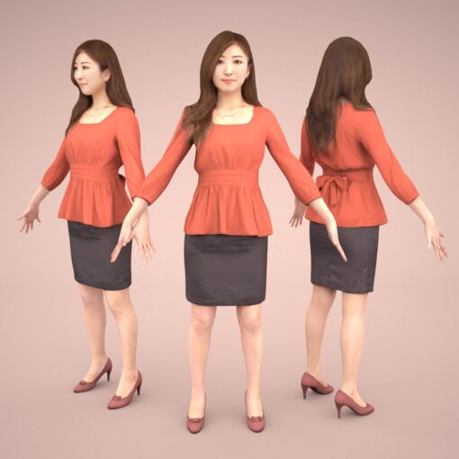 animation-3Dmodel-Human-asian-casualwoman