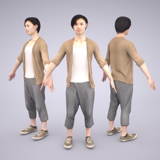 Animation-3Dmodel-Human-Asian-casual-china