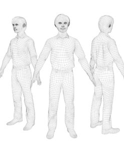 wireframe-animation-3Dmodel-Human-asian-casual