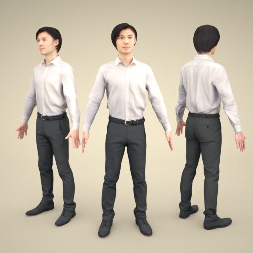 3Dmodel-PEOPLE-asian-casual-apose