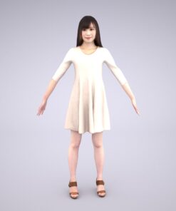 Animation-3Dmodel-Human-Asian-casual