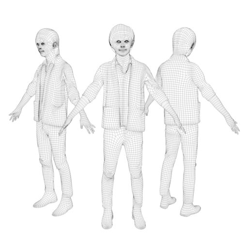 3Dmodel-PEOPLE-asian-casual-wire