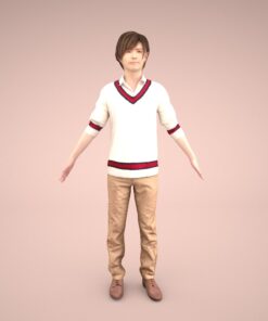animation-3Dmodel-Human-asian-casual-youngman