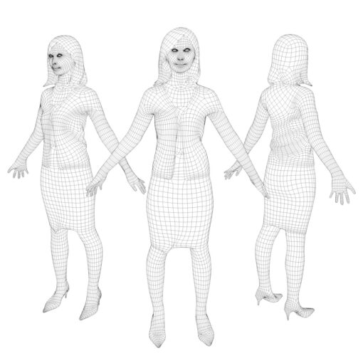 animation-3Dmodel-Human-asian-casual-wire