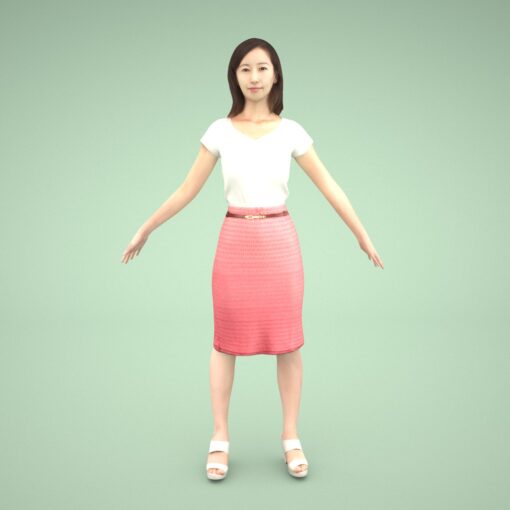 Animation-3Dmodel-People-Asian-casual-woman