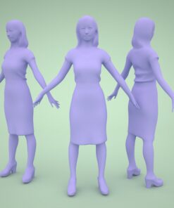 Animation-3Dmodel-People-Asian-casual-woman