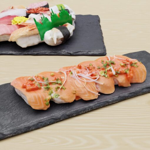 寿司フリー3Dモデル-サーモン寿司