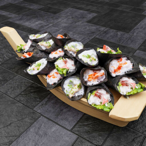 寿司フリー3Dモデル-手巻き寿司大盛り