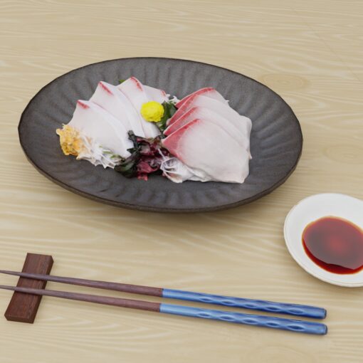 寿司フリー3Dモデル-刺身ブリ
