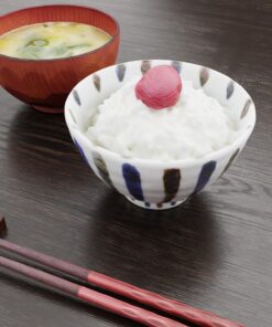 和食フリー3Dモデル-うめぼしごはん