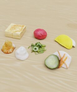 和食フリー3Dモデル-おしんこ