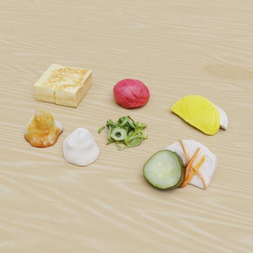 和食フリー3Dモデル-おしんこ