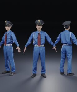 3Dpeople-警備員-日本人