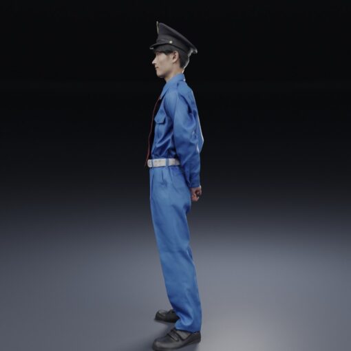 警備員ポーズド-3Dモデル