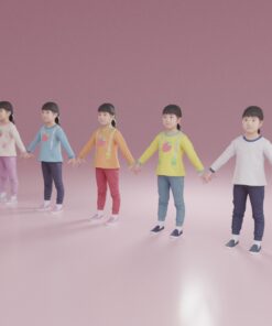 女の子-幼児3Dモデル素材-ddd