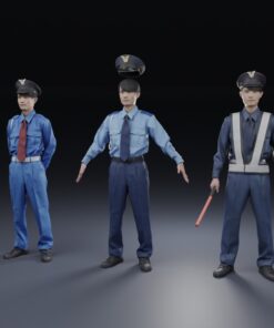 警備員3Dモデルバリエーション