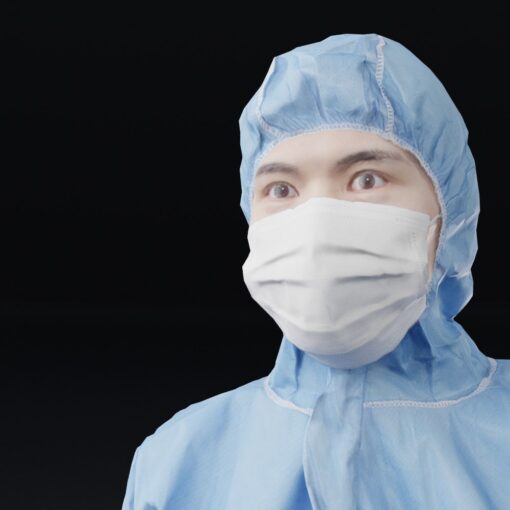 3D人物-医療-素材-防護服