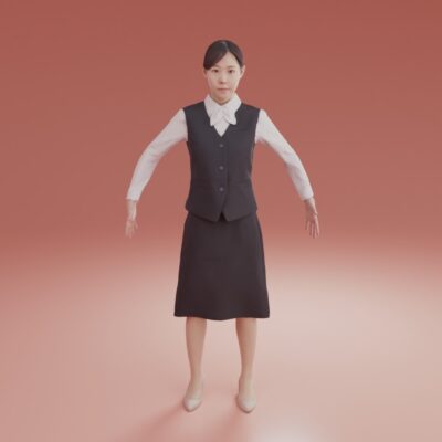 OL3dモデル-asian-bujiness-woman