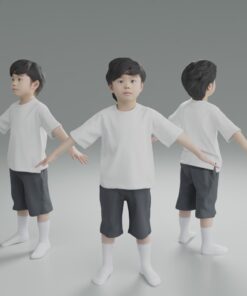 3Dモデル子供素材-男の子シンプル