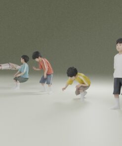 アニメーション男の子3Dモデル素材-5種類