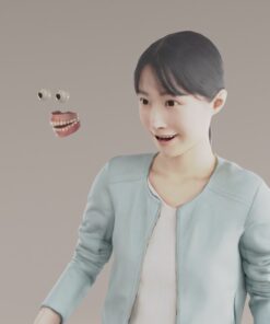 目と口モーションキャプチャ女性3D素材blender