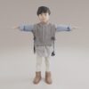 子供3Dモデルカジュアル-ブーツ