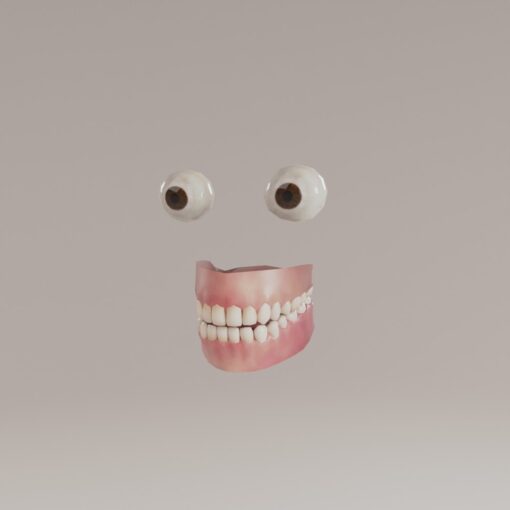 目と歯の3Dモデル素材