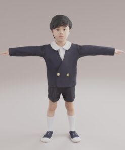 幼稚園服3Dモデル素材男の子