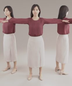 日本人女性3D素材有料