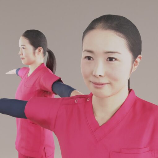 看護婦-看護師-女性3Dモデル素材
