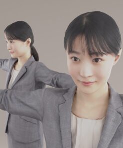 フォトグラメトリ-3Dモデル素材-女性スーツ