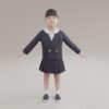 幼稚園児3Dモデル女の子