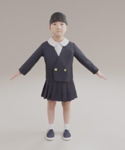 幼稚園児3Dモデル女の子
