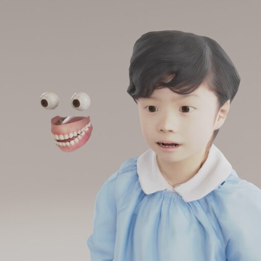 目と口のアニメーション-幼児素材