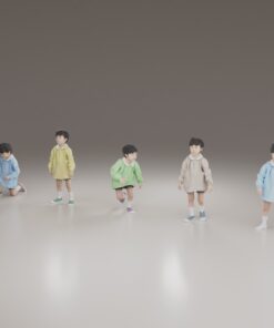 体のモーションMixamo幼稚園児3D