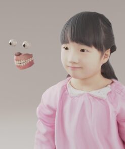 目と口が動く3Dアニメーション素材