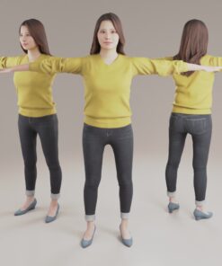 女性人体3Dモデル素材
