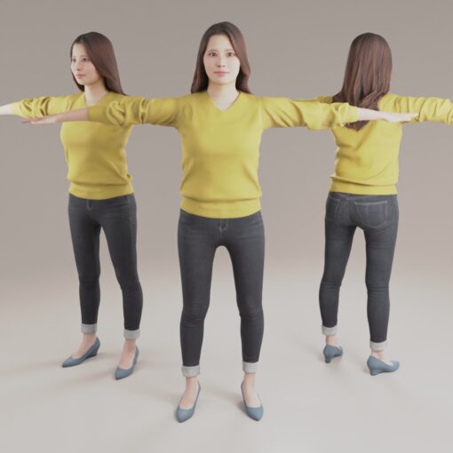 女性人体3Dモデル素材