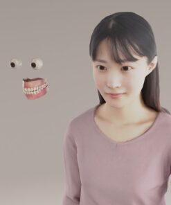 顔のアニメーション-目と口