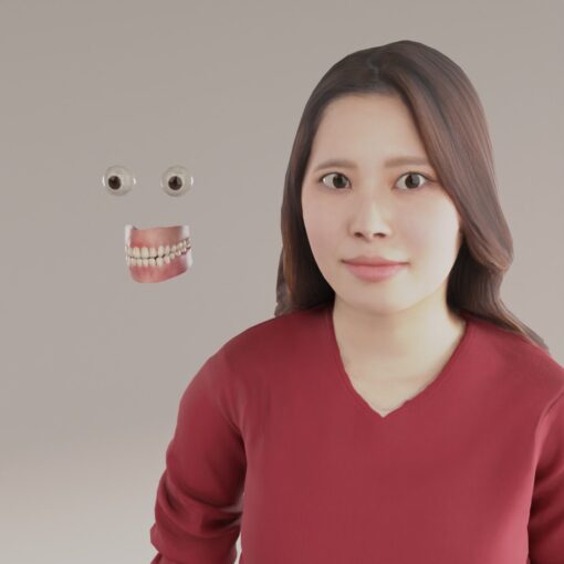 フェイシャルアニメーション目と歯と舌