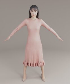 日本人女性3Dモデル素材ダウンロード